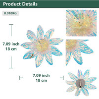 Nouvelle Fleur Artificielle de Noël en Plastique Bleu Brillant, Faux Chrysanthème avec Clip, Décoration pour Guirlande et Arbre de Noël, Vente en Gros