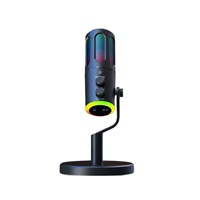 Microphone USB Condensateur RGB Gaming Transfrontalier SU8 avec Réduction de Bruit et Réponse en Fréquence Full Direction 100Hz-20kHz pour PC et Mobile