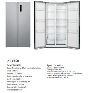 Refrigeradores con Puertas Francesas, Refrigerador Side-by-Side sin Escarcha, Refrigeradores y Congeladores, Refrigerador Doméstico - Product Image 3