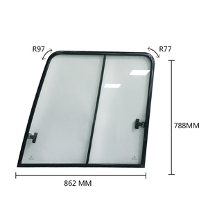 Cửa Sổ Trượt Bằng Nhôm Bán Trực Tiếp Từ Nhà Máy Cửa Sổ Xe Buýt Giá Kính Cho Máy Xúc Cab - Product Image 1