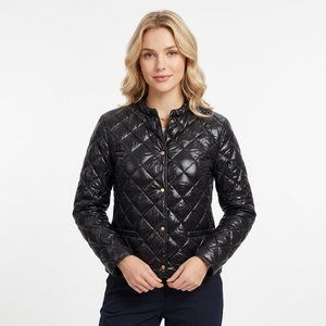 Factory Wholesale Black Filled <strong>Women</strong> <strong>s</strong> Quilted Padded <strong>Coat</strong> <strong>Lightweight</strong> Puffer Jacket Warm Outwear Street Style OEM ODM Supported - Product Image 1