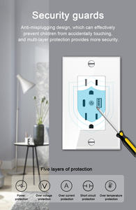 Lanbon L8 US Standard 16A WIFI <span class=keywords><strong>Prise</strong></span> de courant intelligente avec interface de type C Contrôle vocal par Google Home Alexa Remote Timer - Product Image 5
