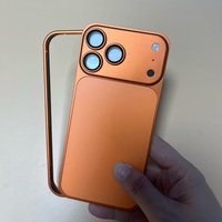 Coque complète en métal + boîtier en film métallique en alliage d'aluminium convertible en coque 18 Pro Max pour iPhone 12 14 15 16 17 Pro Max
