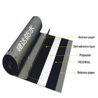 Membrane imperméable bitumineuse auto-adhésive enduite de pp utilisée comme sous-couche de toit pour le toit en bois et en métal