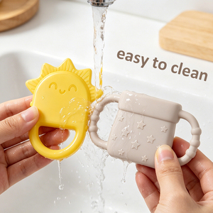 Mordedor de Agua Personalizado para Bebés, Libre de BPA, 2 en 1, con Forma de Nube y Sol, de Silicona - Product Image 4