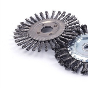 5 Inch Industrial Grade Steel <b>Wire</b> <b>Brush</b> OEM M14 5/8"-11 Thread Weld Cleaning Spatter Removal Deburring - Product Image 2