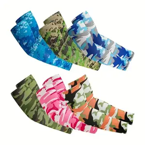 custom print camo fabric 95% polyester 5% spandex cooling fabric roll ice silk face cover sleeve camouflage fabric