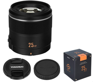 YONGNUO เลนส์กล้องถ่ายรูป YN25mm F1.7M F1.7 25มม. M4 STM,สำหรับพานาโซนิค Olympus G95/3 Mount GF9 GX9 <span class=keywords><strong>Macro</strong></span> 4/3รูรับแสงขนาดใหญ่เลนส์กล้อง AF - Product Image 2