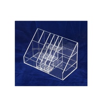 Boîte de rangement de rouge à lèvres de maquillage personnalisé, organisateur de rangement en acrylique, présentoirs transparents, vente en gros, présentoir de cosmétiques en acrylique