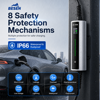 Pengisi Daya EV Portabel Tipe 2 GBT 7KW Pengisian Cepat untuk Mobil Listrik