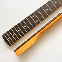 21 Fret ST Guitar Neck Vintage Tint Tiger Flame Maple Electric Guitar Neck With Rosewood Fingerboard