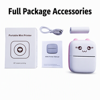 Printer Label & Foto Mini Saku Perekat Sendiri, Printer Thermal USB Portabel Ringkas dengan Resolusi 200 DPI, Ukuran Kertas Maksimal 50mm