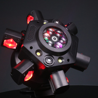 MAITE Nouvelle Lampe Laser LED à Six Bras Mobiles pour DJ et Soirées, Effet Lumineux KTV à Activation Vocale Automatique, Motif Laser Flash Six Bras 'Little King'