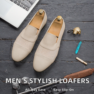 2024 Stylish Solid Summer Loafers Shoes for Men Slip-On PU Upper EVA Insole Driving Shoes Casual Leather Shoes For Men - Product Image 2