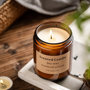 Vela Aromática de Cera de Soya Hecha a Mano LANJO en Frasco de Vidrio de 200G, Estilo Minimalista, Aromaterapia Floral y Vegetal, Decoración para el Hogar - Product Image 2