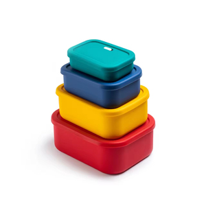 2100ml Silicone Square Food Container with Air Vent Microwavable and Heatable Feature - Product Image 1