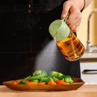 Botol Semprot Minyak Zaitun 2-in-1 Aksesoris BBQ Camping, Dispenser Minyak Kaca 16oz, Dapur Modern Mewah 2026, Ramah Lingkungan