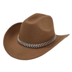 Chapeaux de cowboy <span class=keywords><strong>jazz</strong></span> unisexes style Panama avec feuilles tridimensionnelles et ceintures en strass, 100 % polyester, utilisables en toutes saisons - Product Image 4