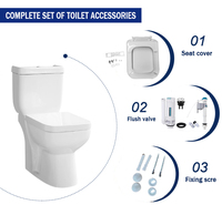 Fohome Toilettes modernes à double chasse en céramique S Trap Sanitarios Inodoro Dos Piezas Toilette pour salle de bain