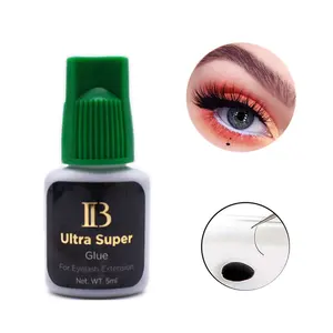 I-Beauty Ultra Super kleber 5ml Individuelle schnell trocknende Wimpern verlängerungen anpassen Grüne Lippe IB Wimpern kleber Private Label OEM ODM