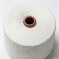 21S High-Tenacity Bright-White 100% Ring-Spun Polyester Knitting Weaving & Sewing Raw Yarn