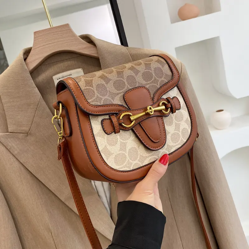 SXCCYH New style fashion Vintage Crossbody Bag Korean style fashion saddle bag single shoulder women's bag