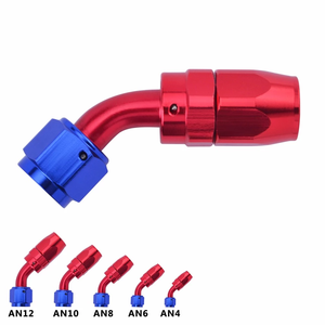 Hızlı teslimat siyah düz 45deg 90deg bir bağlantı parçaları ptfe dövme tam akış anan8 an10 döner bir ptfe hortum hattı ucu uydurma - Product Image 2