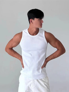 Canotta da <span class=keywords><strong>Uomo</strong></span> in <span class=keywords><strong>Cotone</strong></span> Pesante a <span class=keywords><strong>Costine</strong></span>, Aderente ed Elastica, per un Corpo Definito - Product Image 2