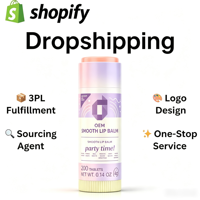 Agent Dropshipping 2026 pour Shopify, Service DDP et de Sourcing, Fournisseur Chinois OEM de Baumes à Lèvres Hydratants et Lissants pour Soins des Lèvres