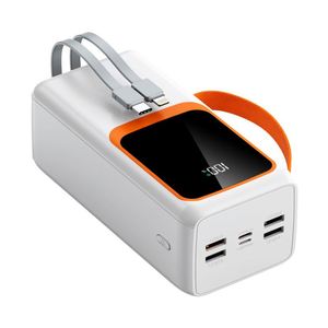 Large Capacity 50000Mah Power Bank 4 USB Type-<b>C</b> Output 22.5W Fast <b>Charging</b> LED Features ABS Plastic Material Cable Wireless - Product Image 1