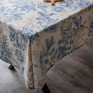 <span class=keywords><strong>Mantel</strong></span> Navideño Ychon con Estampado de Piñas Azules, <span class=keywords><strong>Mantel</strong></span> Rectangular de Tela para Decoración de Mesa de Comedor - Product Image 6