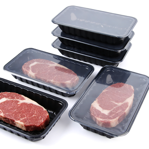 Plateaux rectangulaires personnalisés pour légumes, fruits et viandes, fabriqués en usine, de qualité alimentaire, jetables, en PP recyclable - Product Image 1