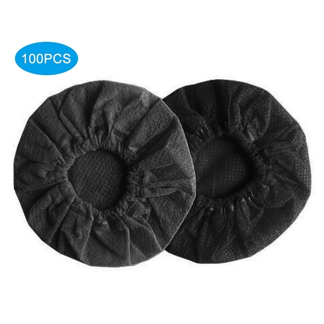 100Pcs Eco-friendly Microphone Covers Windscreen Dustproof Protection Mike Cover (Black)