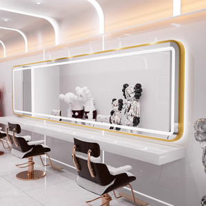 Studio angolo salone rotondo specchio di grandi dimensioni con retroilluminato luce Led - Product Image 5