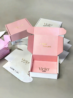 Boîtes d'expédition en carton ondulé E-flute extra-résistantes, style avion, pour emballage de vêtements personnalisés, imprimées en couleur