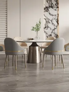 Design moderno sala da pranzo set di mobili tavolo da pranzo con 6 sedie in pelle per la casa cucina ristorante