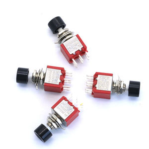 6Pin DPDT DS-622 üzerinde basmalı düğme anahtarı 2A 250VAC/ 5A 125VAC on-(on) kırmızı konut 6MM küçük basma düğmesi - Product Image 4