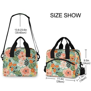 Hawaiian Lifestyle Lunch Bag Wholesale Custom Tropical Flower Print Thermal Insulated Cooler Lunch Bag for Adults - Product Image 3