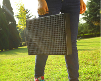 Ventes directes des fabricants, grand gril pliable pouvant être tiré, barbecue d'extérieur, barbecue portable au charbon de bois