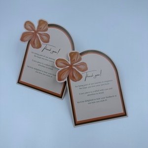 Cina 110x130mm Design eventi formali 300gsm fiore moderno e minimalista Die taglio <span class=keywords><strong>regalo</strong></span> messaggio di saluto alla rinfusa biglietti di ringraziamento - Product Image 1