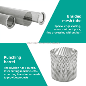 304 316 316L paslanmaz çelik kaynaklı delikli drenaj filtresi Mesh su arıtma için silindir filtre sepet - Product Image 2