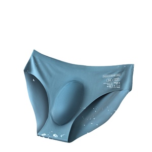 Calzoncillos de Seda de Hielo de Alta Calidad <span class=keywords><strong>para</strong></span> <span class=keywords><strong>Hombre</strong></span>, Slips Sin Costuras Transparentes Finos y Transpirables, Calzoncillos de una Sola Pieza con Perforado 3D Sin Sensación - Product Image 1