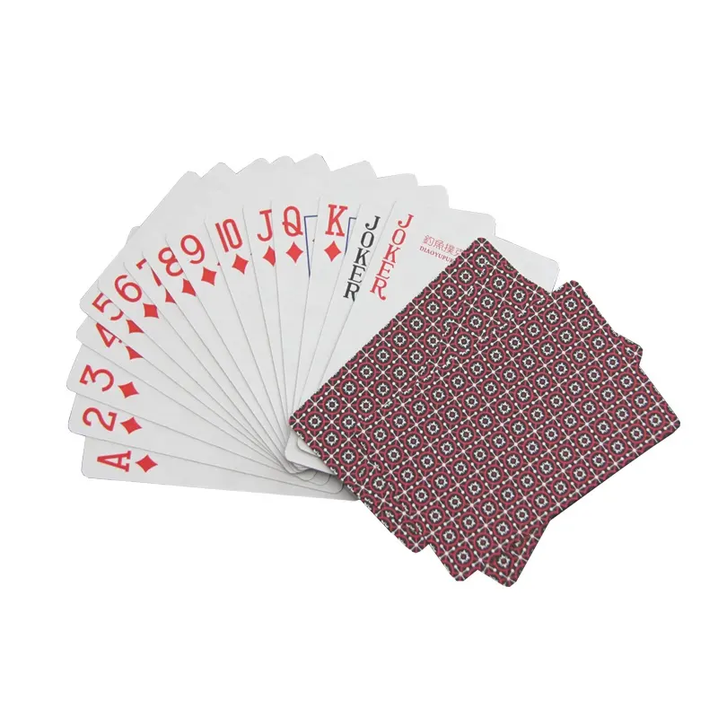 カスタムロゴ印刷画像ゲームPVC素材紙ポーカーカードを再生