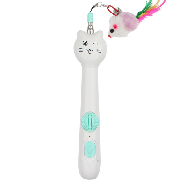 2023 New Design Laser Pointer Interactive Cat Toy for Cats to Chase USB Rechargeable Cat Toys for Indoor and Outdoor