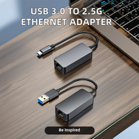 Adaptador Ethernet USB 3.0 Super Speed Macho a RJ45 Hembra de 2.5G para Teléfono, Aleación de Aluminio, Marca Laiketai, en Stock