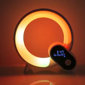 Altoparlante con rumore bianco integrato Lonvel con luci lampeggianti a LED RGB Q Shape Cute Cartoon macchina audio portatile per neonati e bambini