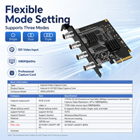 Tarjeta de Captura de Video SDI Interna PCIe de 4 Canales, 1080P*60Hz, Formato YUY2, Ancho de Banda de 20Gbps para Uso Industrial en Windows, Mac y Linux