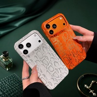 Étui de téléphone en cuir de crocodile Luxe Antichoc pour iPhone