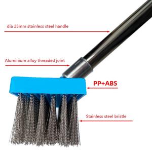 Brosse à récurer pour sol robuste avec brosse à récurer pour pont en acier inoxydable avec manche long - Product Image 6