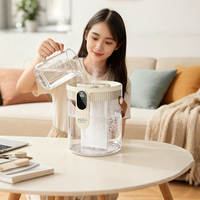 Humidificateur ultrasonique portable mini avec écran numérique, 3 modes de brumisation, alimentation USB et veilleuse, design moderne et simple